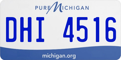 MI license plate DHI4516