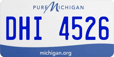 MI license plate DHI4526