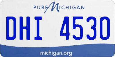MI license plate DHI4530