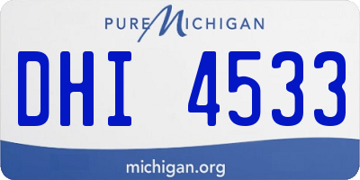MI license plate DHI4533