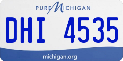 MI license plate DHI4535