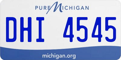 MI license plate DHI4545