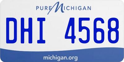 MI license plate DHI4568