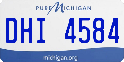 MI license plate DHI4584