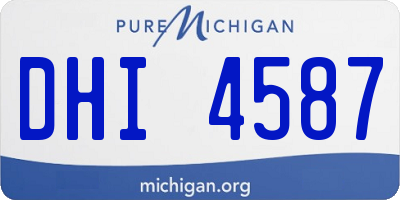 MI license plate DHI4587
