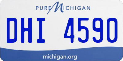 MI license plate DHI4590