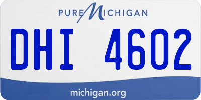 MI license plate DHI4602