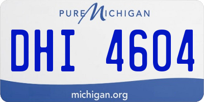 MI license plate DHI4604