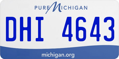 MI license plate DHI4643