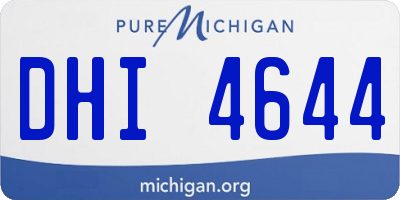 MI license plate DHI4644