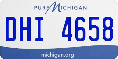 MI license plate DHI4658