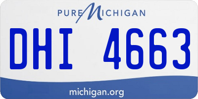 MI license plate DHI4663