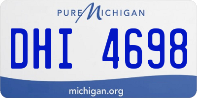MI license plate DHI4698