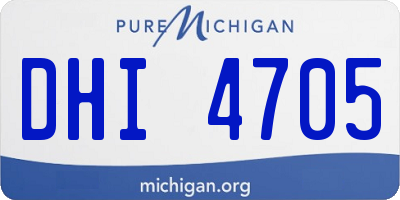 MI license plate DHI4705