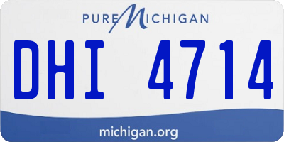 MI license plate DHI4714