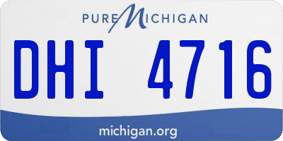 MI license plate DHI4716