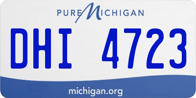 MI license plate DHI4723