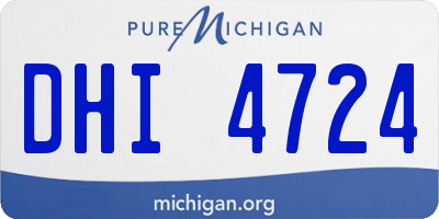 MI license plate DHI4724