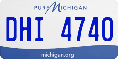 MI license plate DHI4740