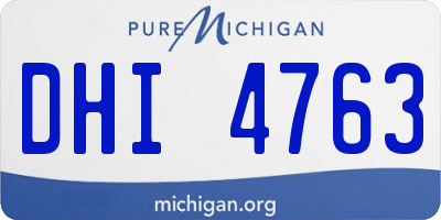 MI license plate DHI4763