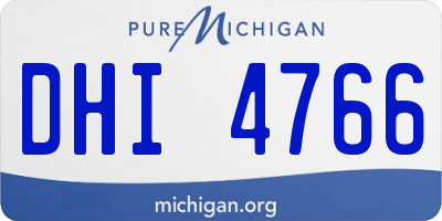 MI license plate DHI4766
