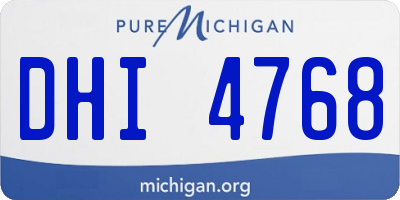 MI license plate DHI4768