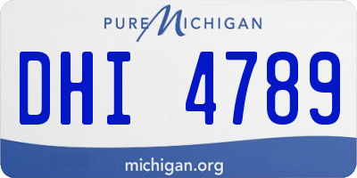 MI license plate DHI4789