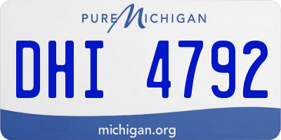 MI license plate DHI4792