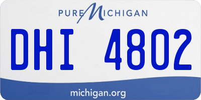 MI license plate DHI4802