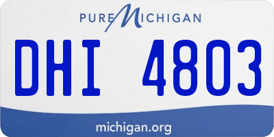 MI license plate DHI4803