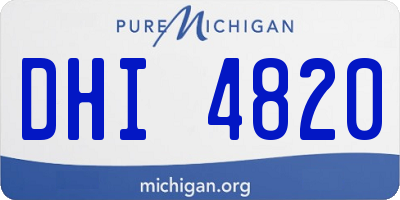 MI license plate DHI4820