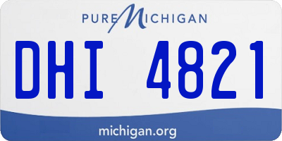 MI license plate DHI4821