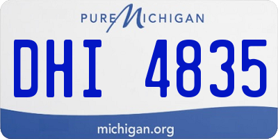MI license plate DHI4835