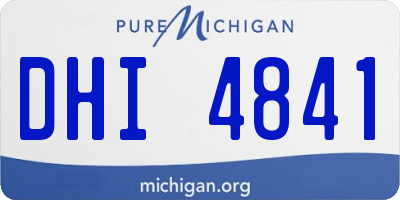 MI license plate DHI4841