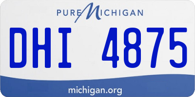 MI license plate DHI4875