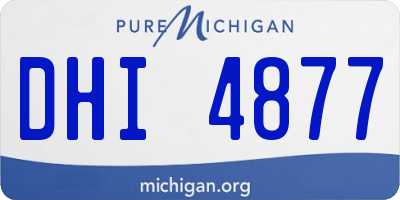 MI license plate DHI4877