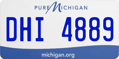 MI license plate DHI4889