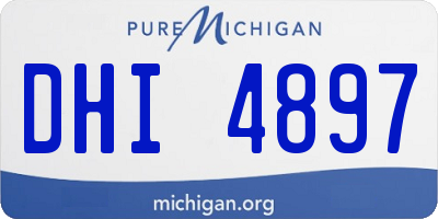MI license plate DHI4897