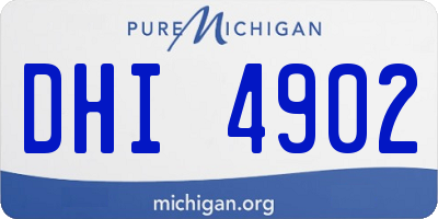 MI license plate DHI4902