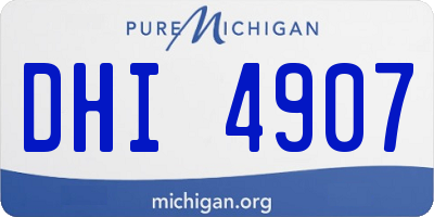 MI license plate DHI4907