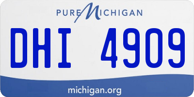 MI license plate DHI4909
