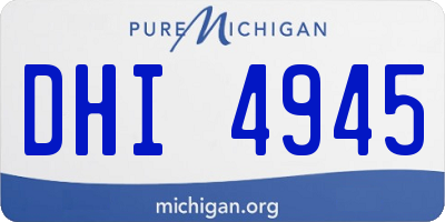 MI license plate DHI4945
