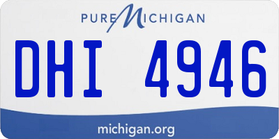 MI license plate DHI4946