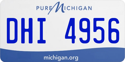 MI license plate DHI4956