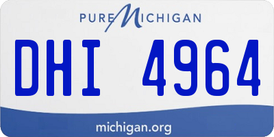 MI license plate DHI4964