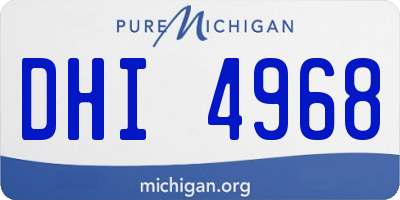 MI license plate DHI4968
