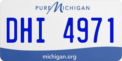 MI license plate DHI4971