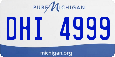 MI license plate DHI4999