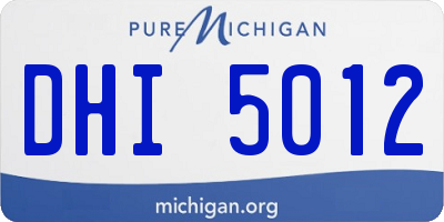 MI license plate DHI5012