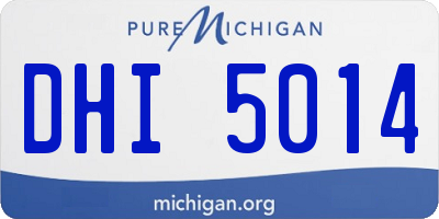 MI license plate DHI5014